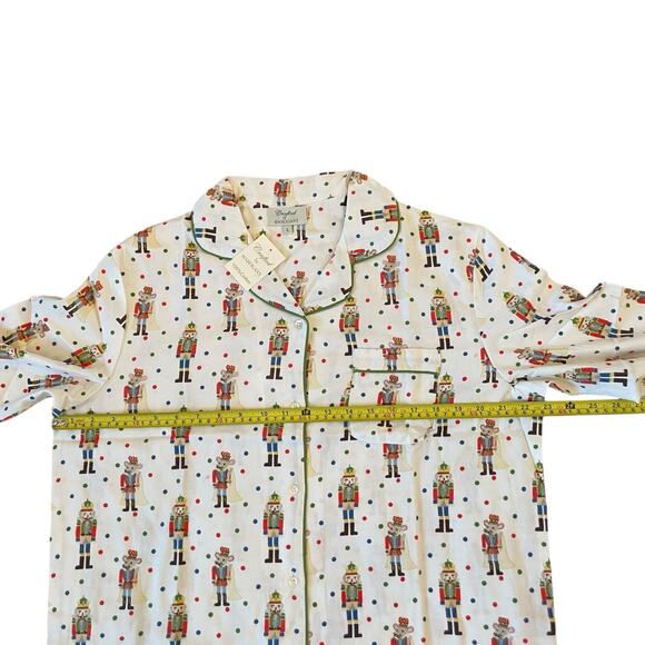 Mahogany Christmas NUTCRACKER Pajama Set 100% Cotton Flannel Women's L New - Picture 11 of 16